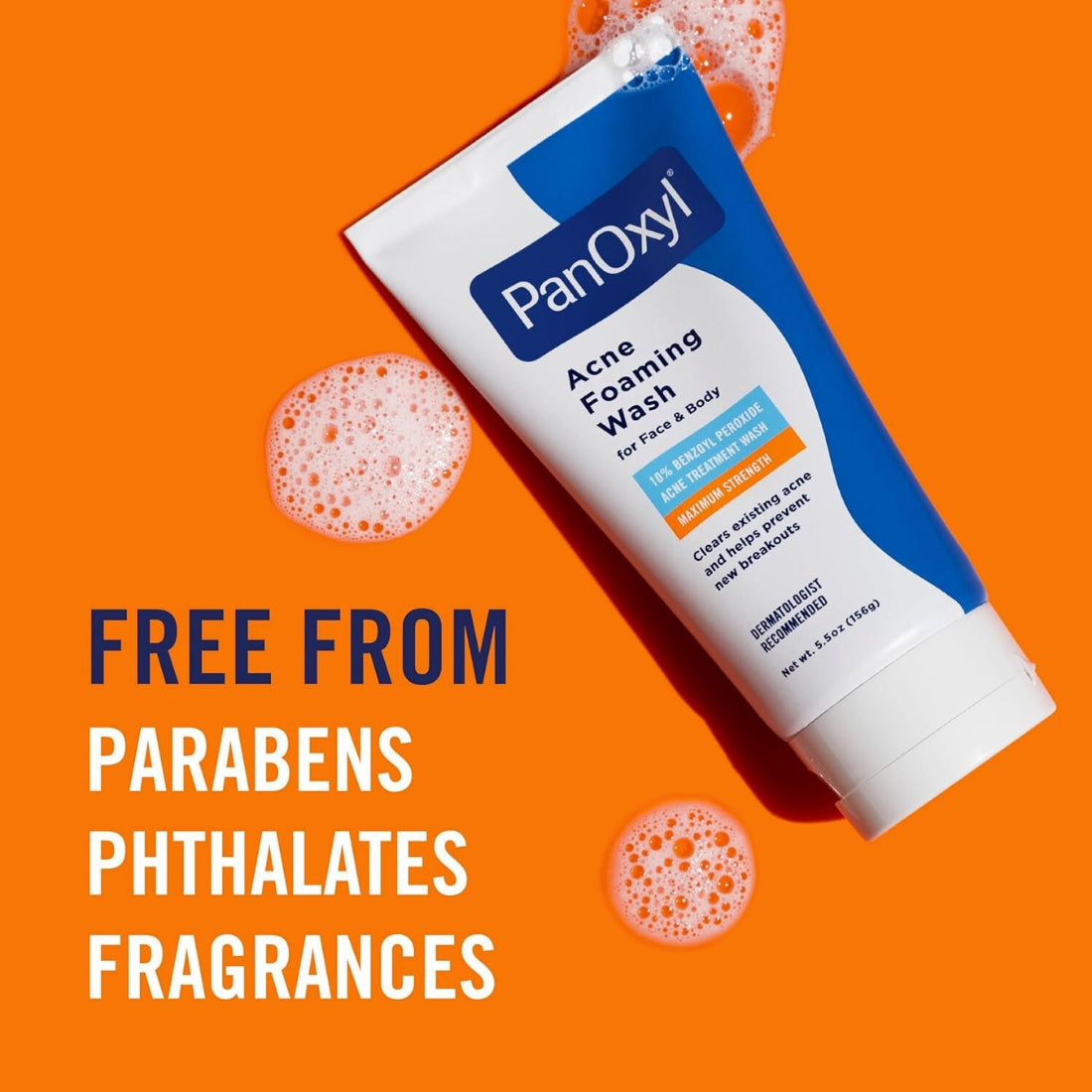 PanOxyl Acne Foaming Wash 10% Maximum Strength 156ml