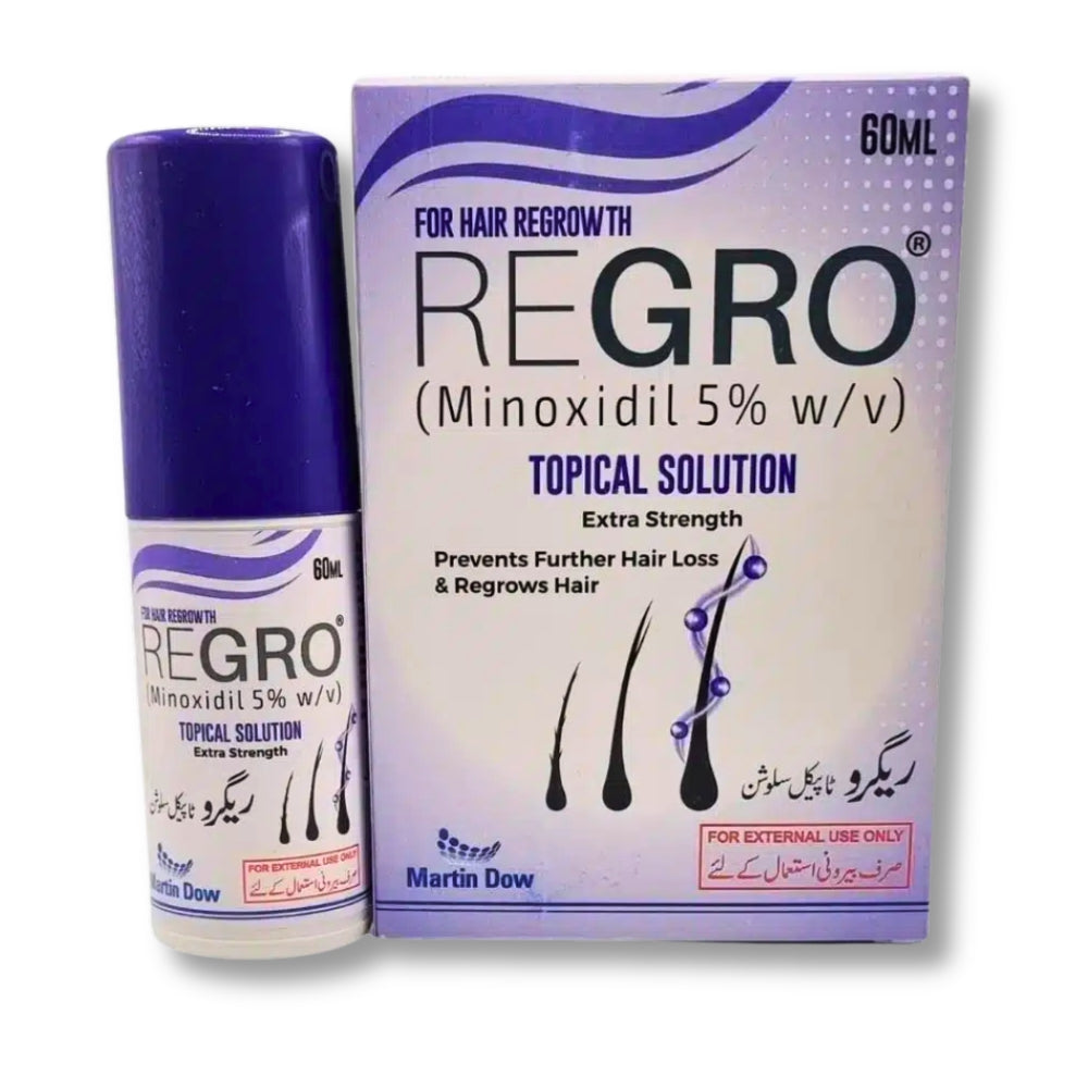Regro Minoxidil 5% Hair Regrowth Solution 60ml