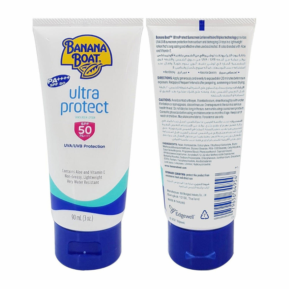 Banana Boat Ultra Protect Sunscreen Lotion SPF 50++++ PA 90ml