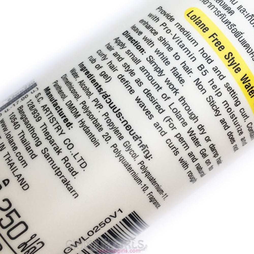 Lolane Freestyle Water Gel with Pro-Vitamin B5 250ml