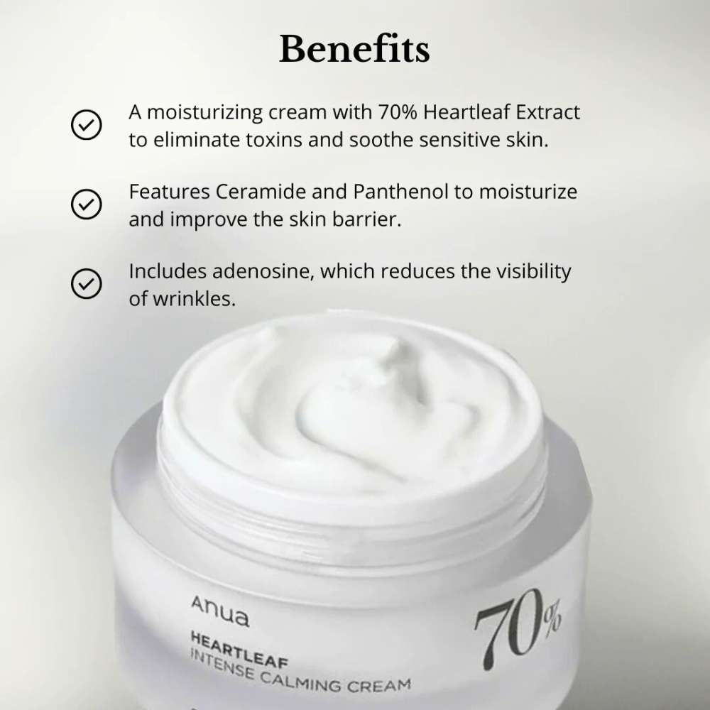 Anua Heartleaf 70% Intense Calming Cream 50ml