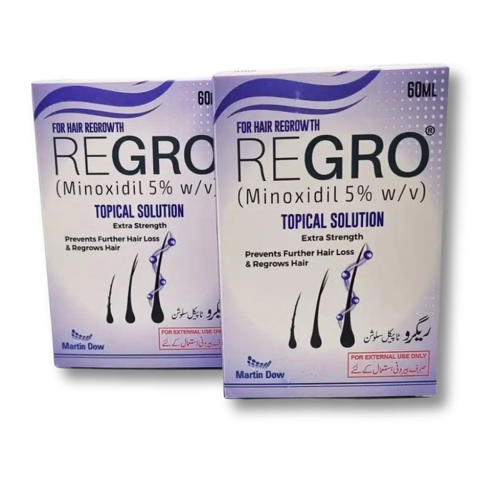 Regro Minoxidil 5% Hair Regrowth Solution 60ml