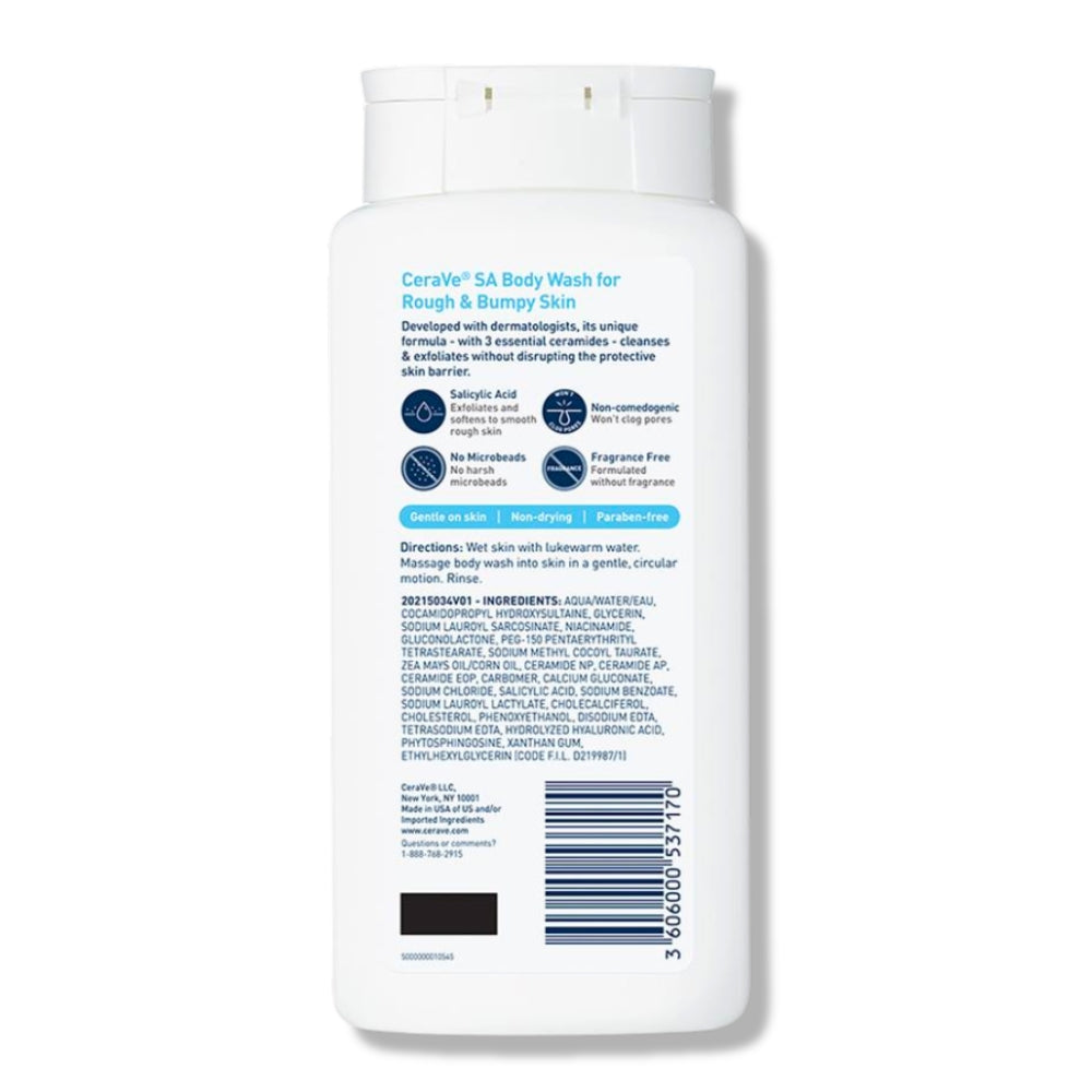 CeraVe SA Body Wash For Rough & Bumpy Skin 296ml