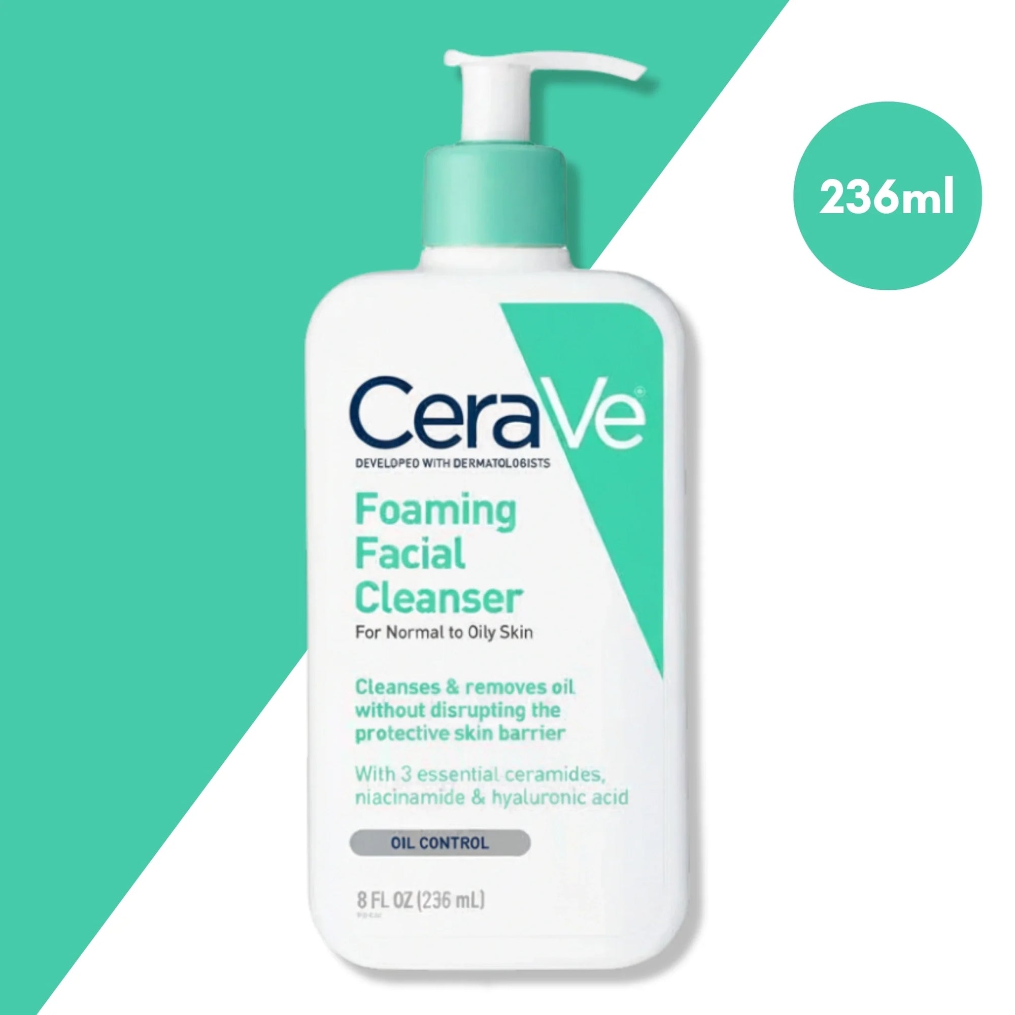 CeraVe Foaming Facial Cleanser for Oily Skin 236ml