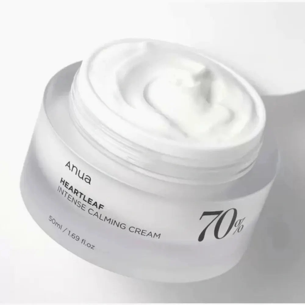 Anua Heartleaf Intense Calming Cream jar on a white background