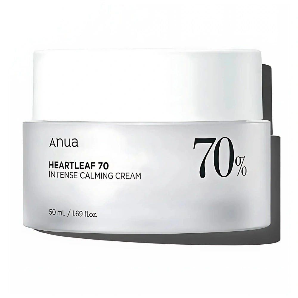 Anua Heartleaf 70 Intense Calming Cream jar on a white background