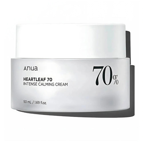 Anua Heartleaf 70 Intense Calming Cream jar on a white background