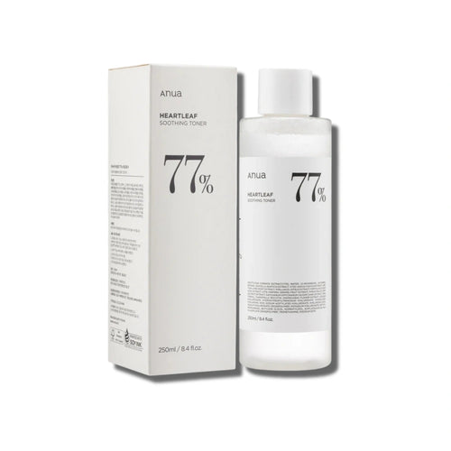 Anua Heartleaf toner bottle and packaging on a white background
