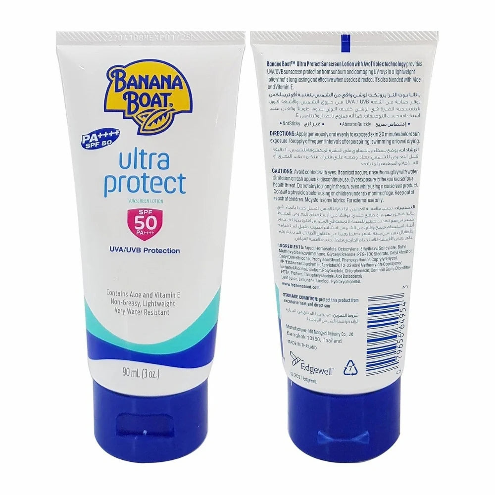 Banana Boat Ultra Protect Sunscreen Lotion SPF 50++++ PA 90ml Banana Boat