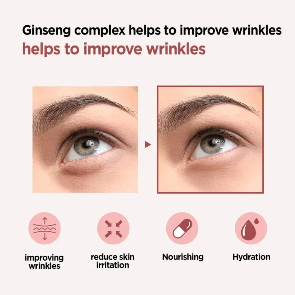 Ginseng and retinal eye serum for fine lines and dark circles