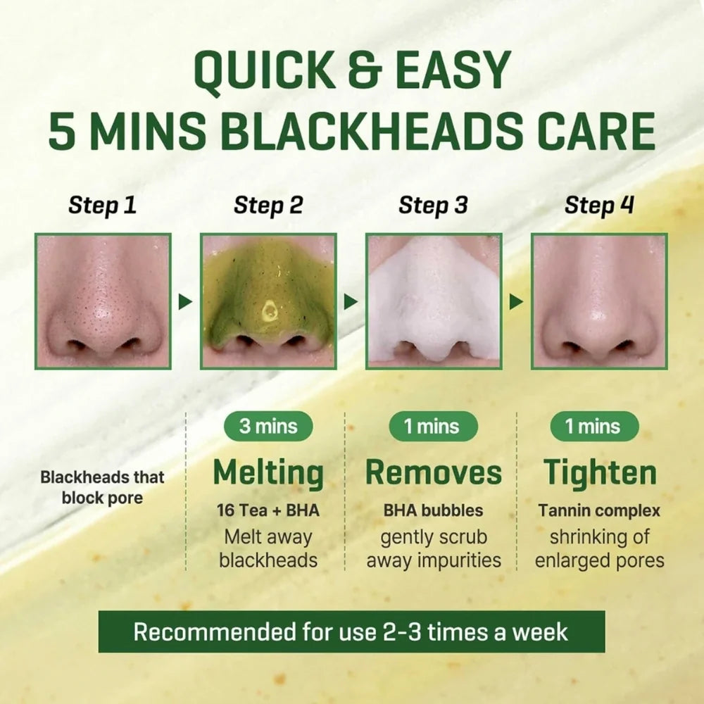 Bye Bye Blackhead 30 Days Miracle Green Tea Tox Bubble Cleanser Some By Mi