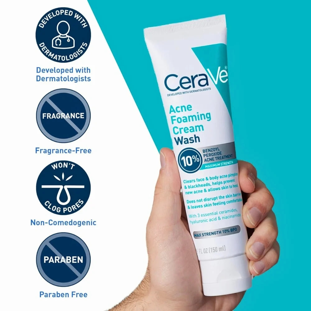 CeraVe Acne Foaming Cream Cleanser 4% BPO 150ml CeraVe