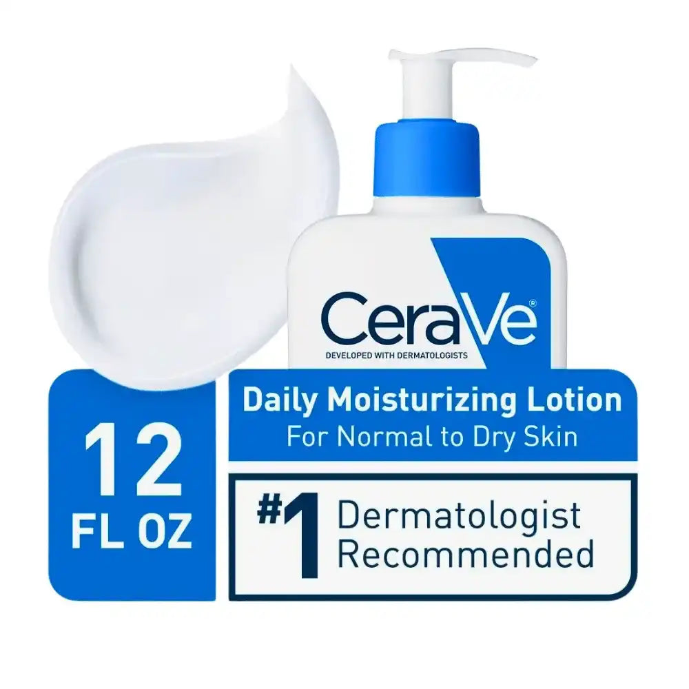 Front view of CeraVe Daily Moisturizing Lotion 237ml pump bottle