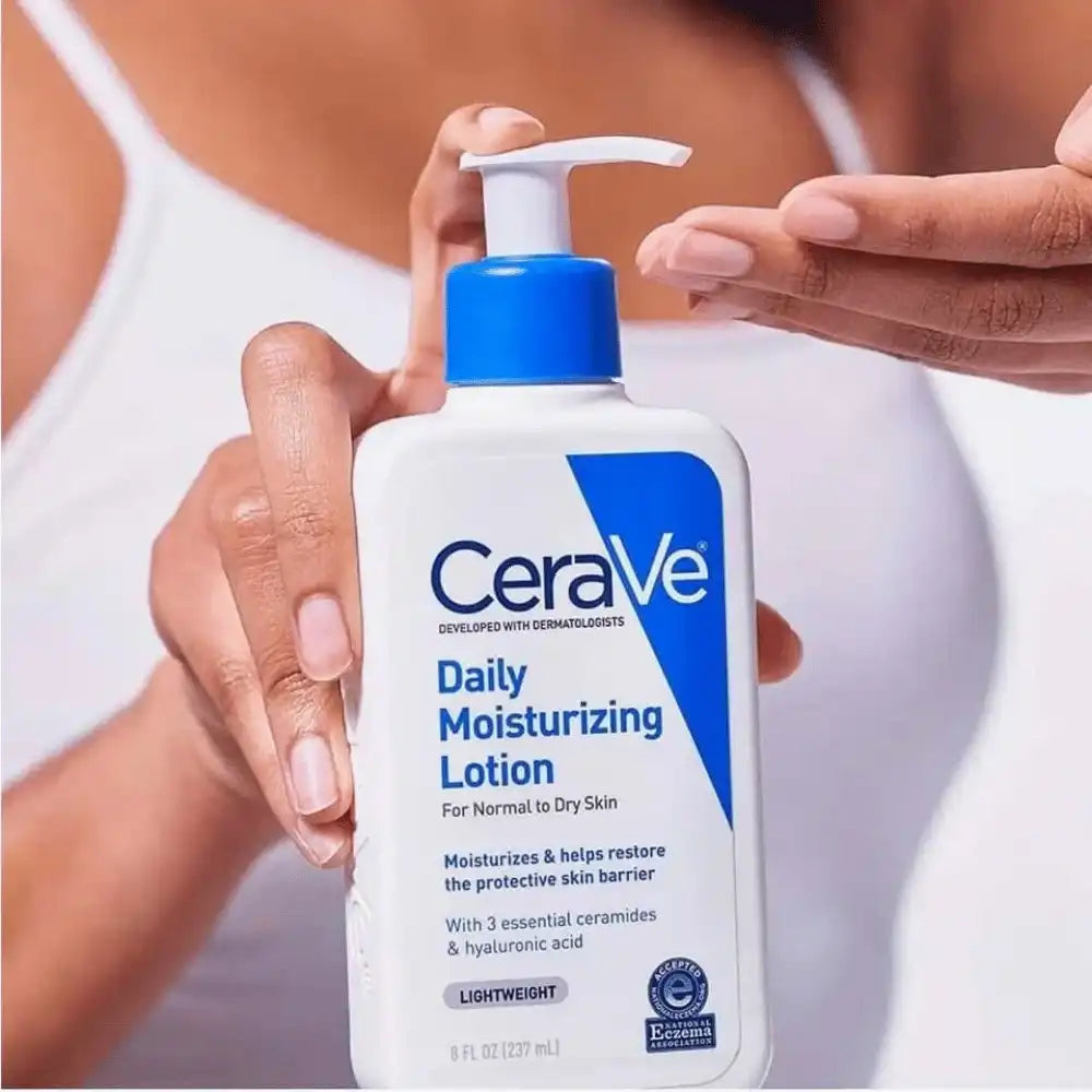 Lightweight CeraVe lotion with ceramides for normal to dry skin