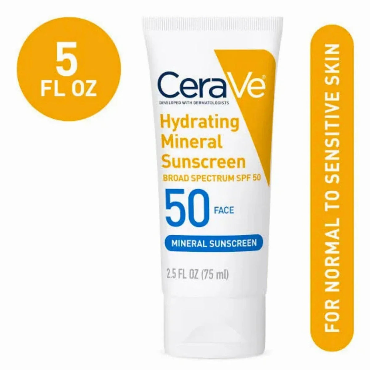 CeraVe Hydrating Mineral Sunscreen SPF 50 - 75ml CeraVe