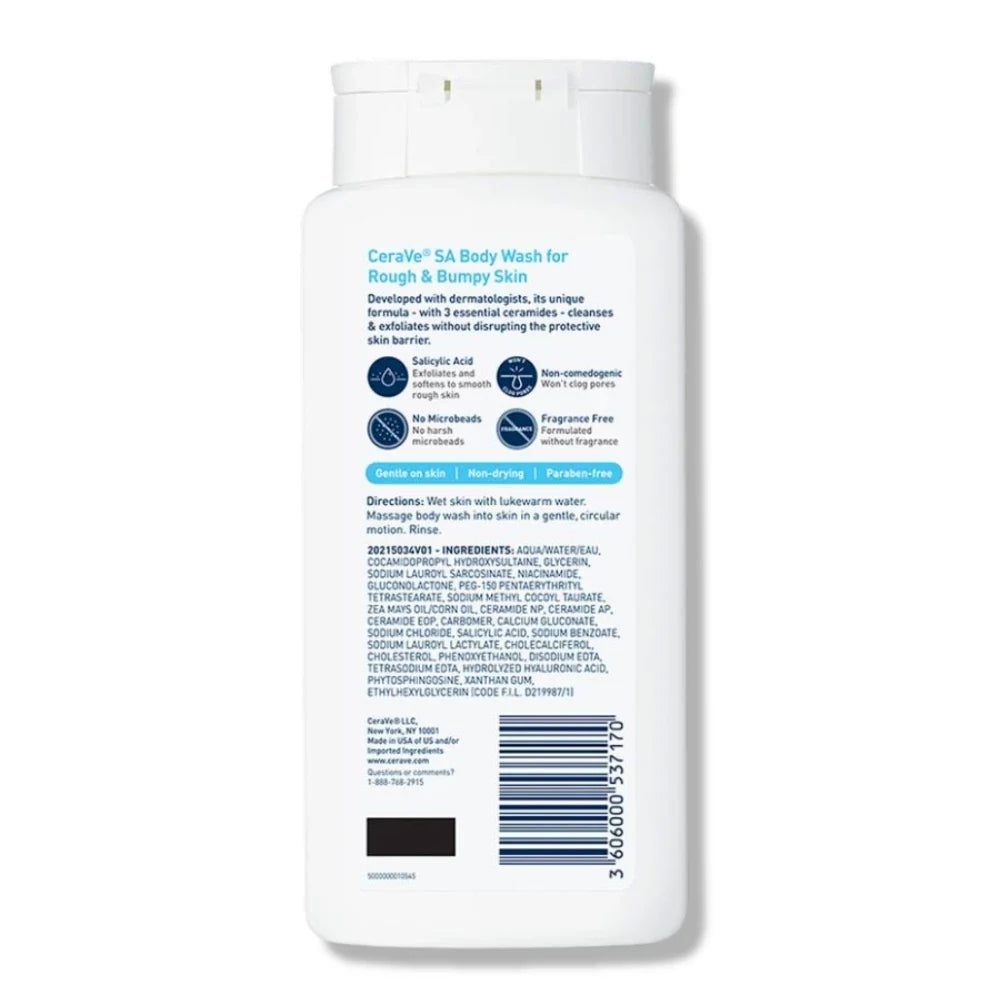 CeraVe SA Body Wash For Rough & Bumpy Skin 296ml CeraVe