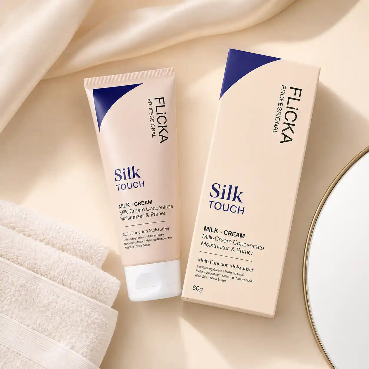 Flicka Silk Touch moisturizer for dry skin and smoother foundation base