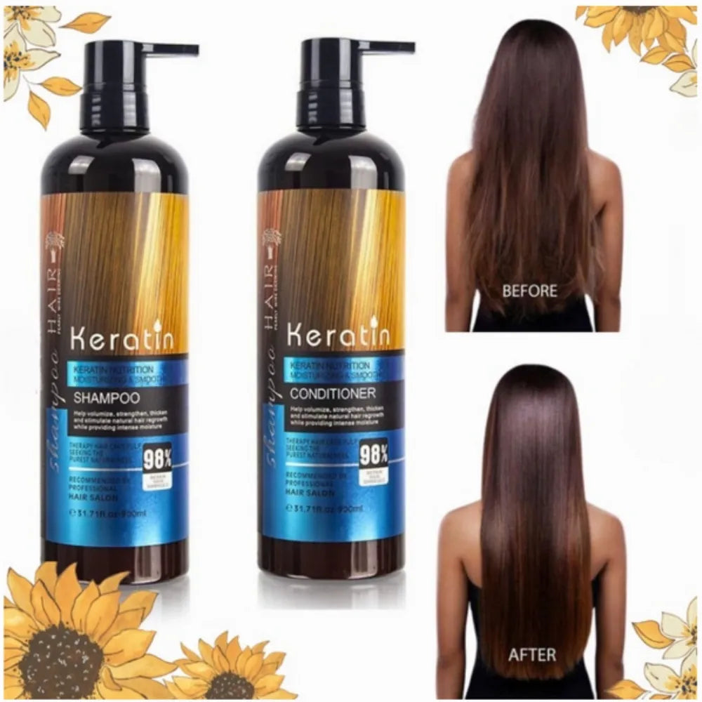 Keratin Sulfate-Free Straightening Shampoo 900ml Keratin