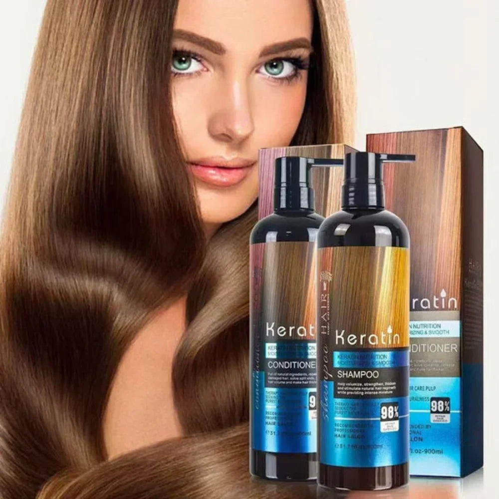 Keratin Sulfate-Free Straightening Shampoo 900ml Keratin