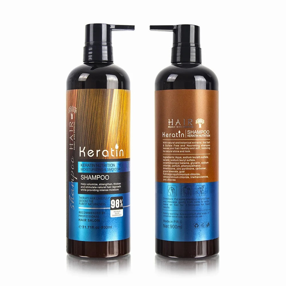 Keratin Sulfate-Free Straightening Shampoo 900ml Keratin