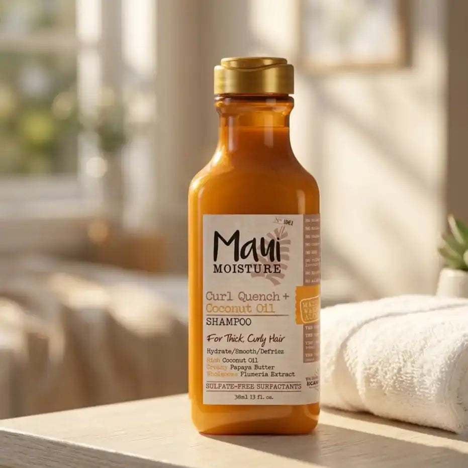 Maui Moisture coconut oil shampoo for soft defined curly hair