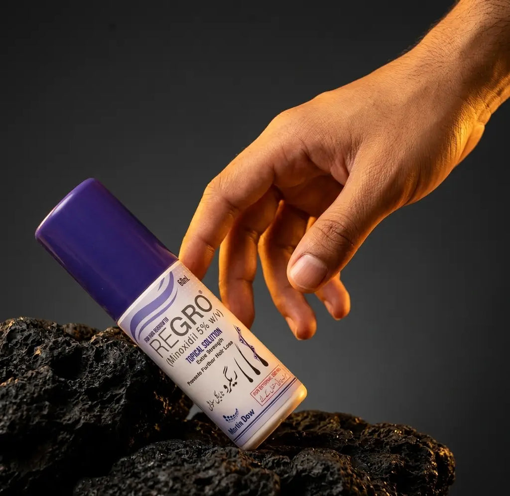 Regro hair spray for Pakistan humidity and scalp hair fall