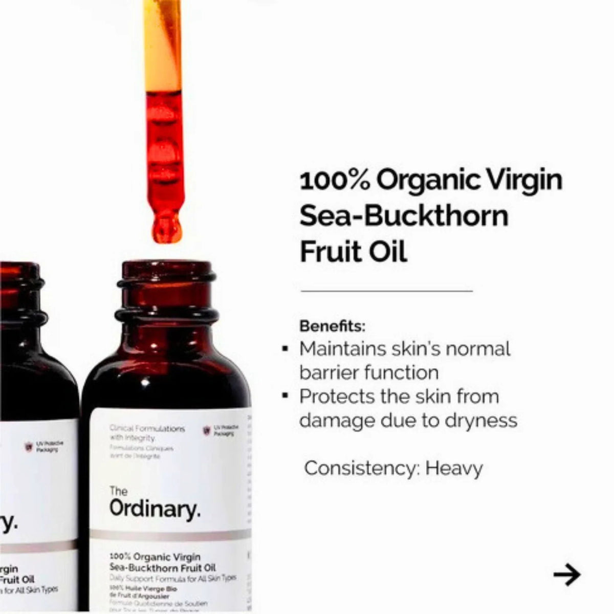 The Ordinary 100% Organic Virgin Sea-Buckthorn Fruit Oil 30ml The Ordinary