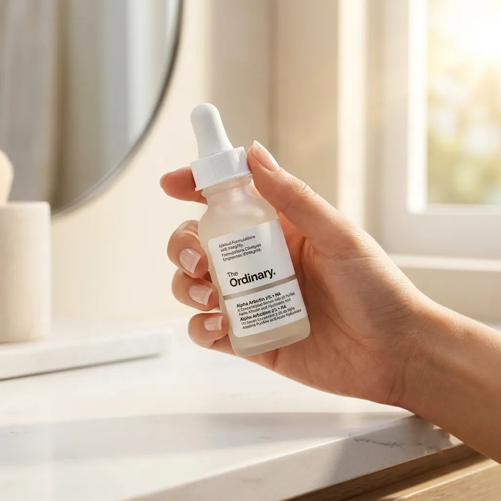 sensitive skin brightening with The Ordinary Alpha Arbutin serum
