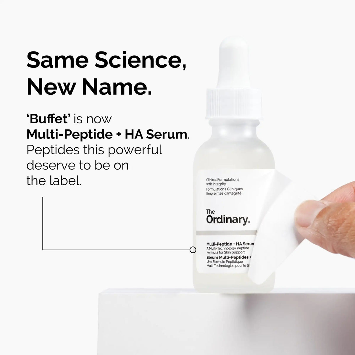 Peptide serum for fine lines and hydrated smoother skin