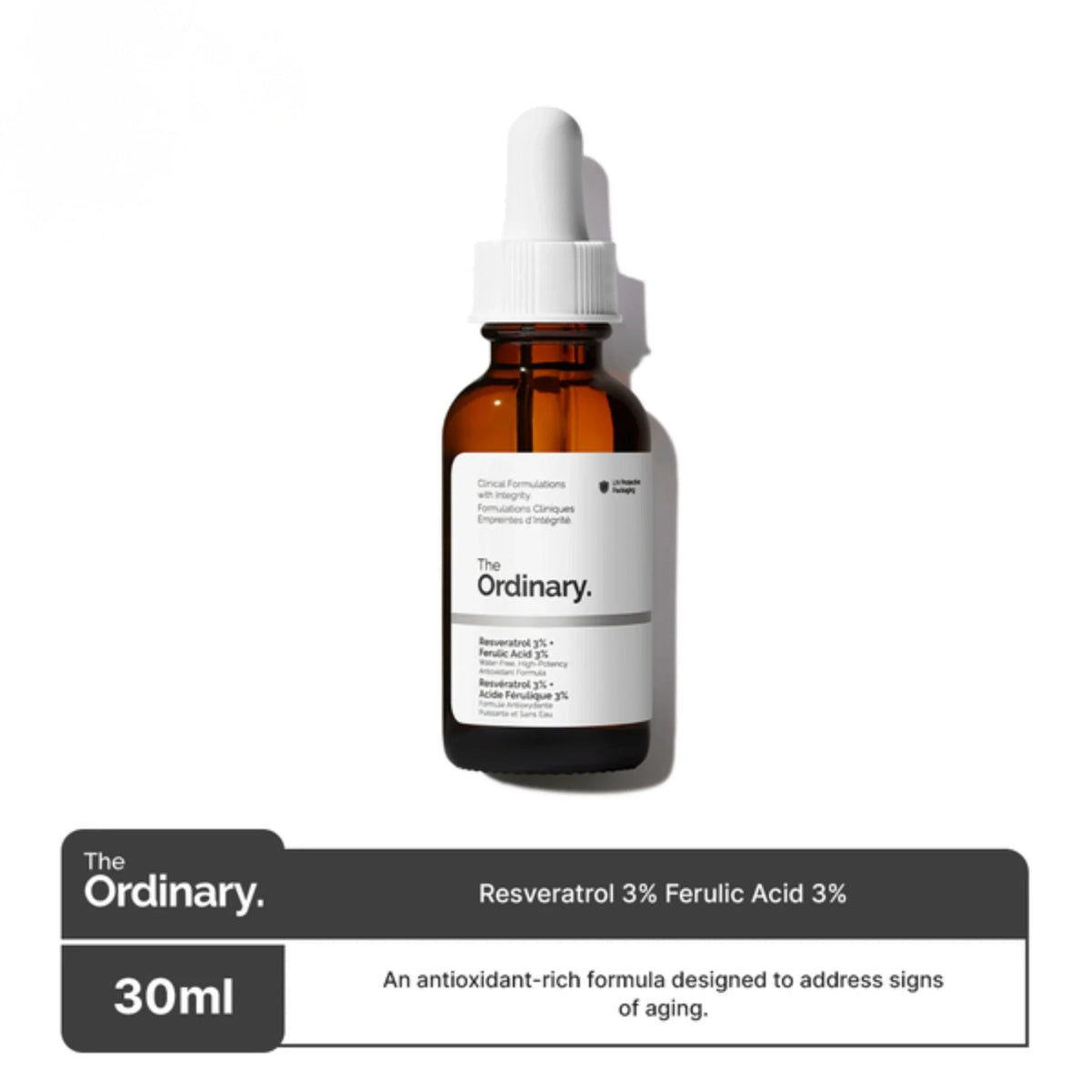 The Ordinary Resveratrol 3% + Ferulic Acid 3% Antioxidant Serum 30ml The Ordinary