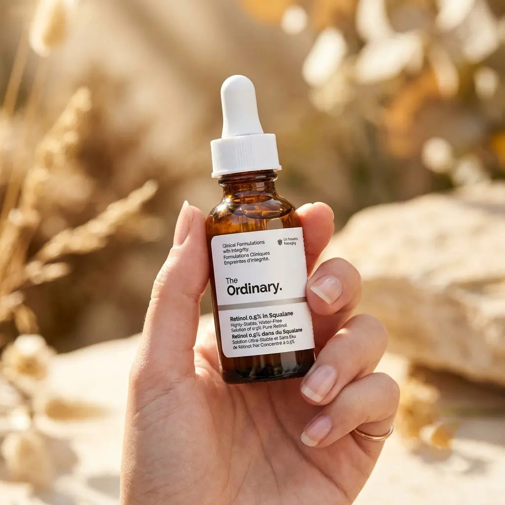 Retinol serum for smoother texture and fine lines